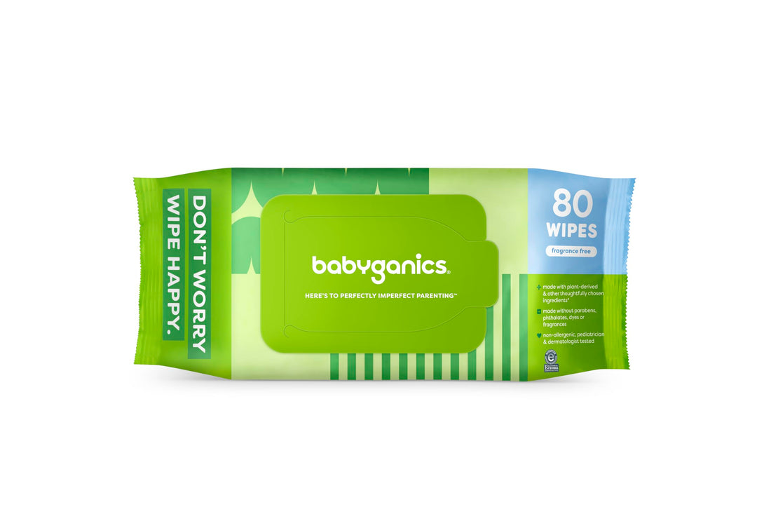 Babyganics Baby Wipes, Unscented Diaper Wipes, 400 Count, (5 Packs of 80), Non-Allergenic and formulated with Plant Derived Ingredients