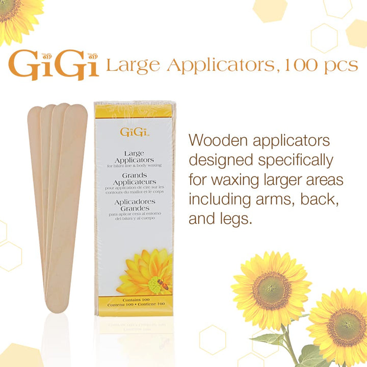 Gigi Honee Wax Applicators, Large, 100 Count