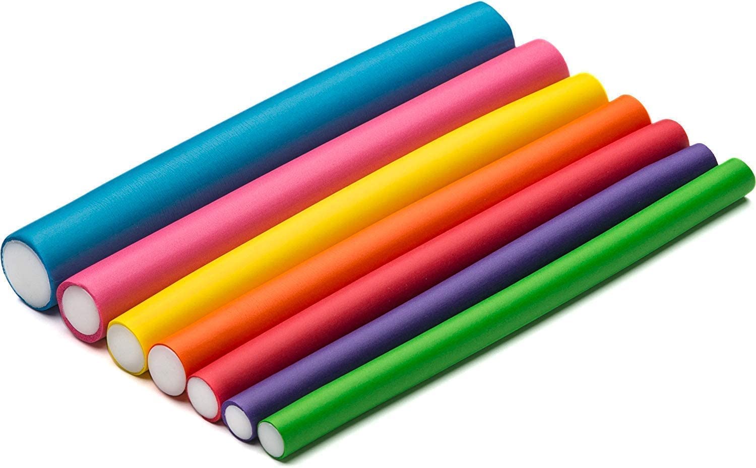 Tifara Beauty Salon Heatless Flexible Hair Rollers Curlers 42-pack 7 Soft Foam Flexi Twist Curling Rods for Short Long Hair