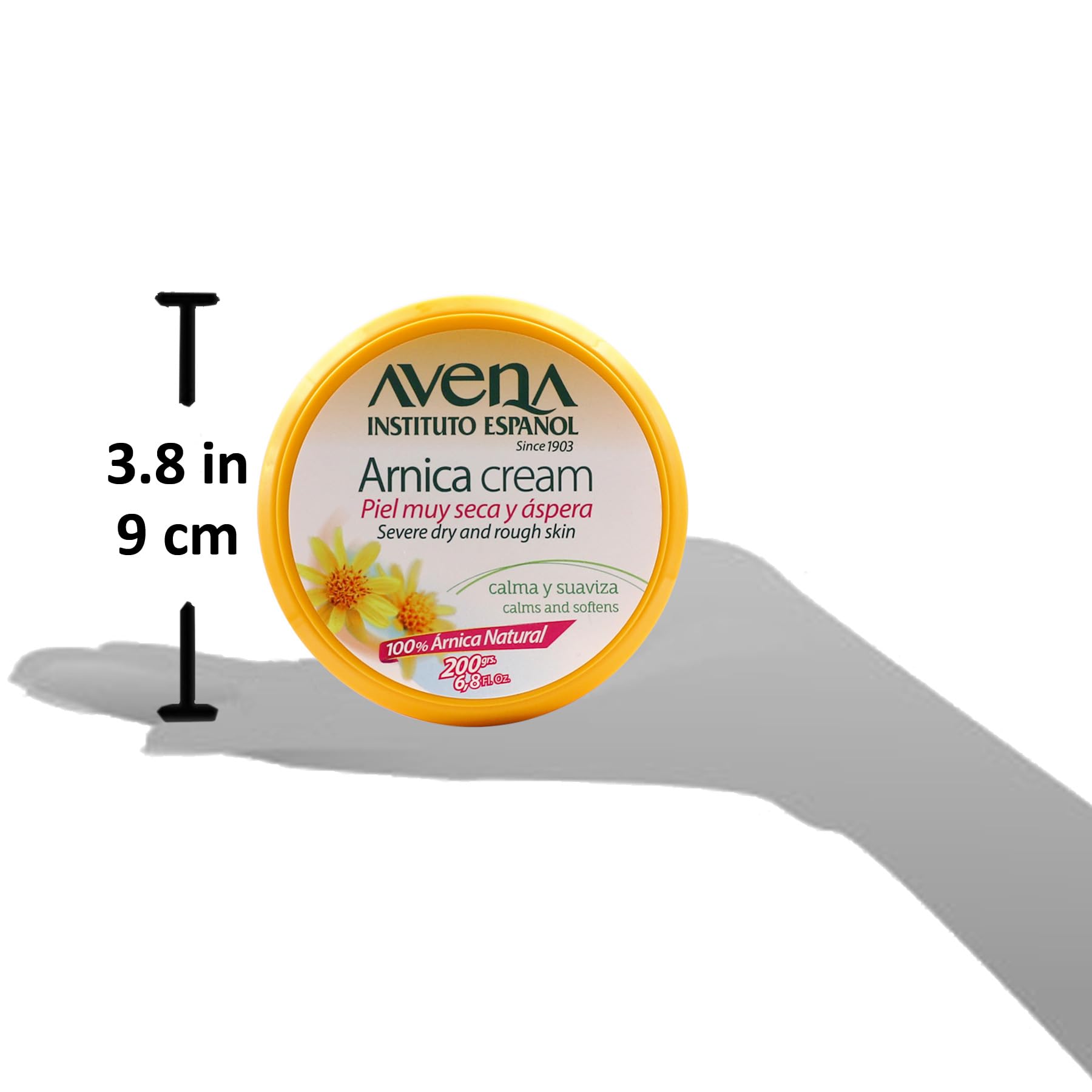 Avena Instituto Espanol Arnica Cream Softening Cream Helps Calm Severe Dry and Rough Skin with Natural Arnica 2pack Of 6.7 Ounce Cream Jars, 2 Count