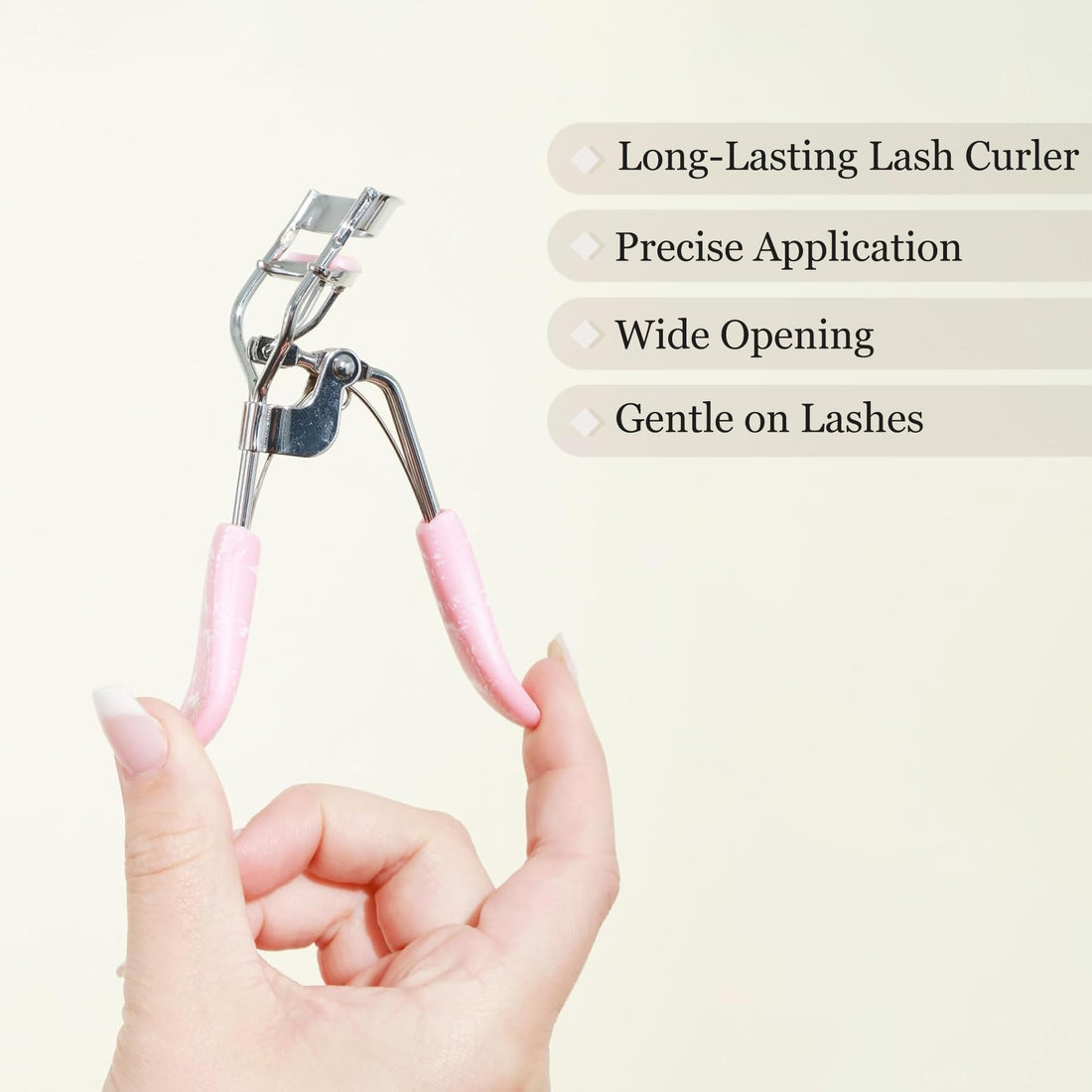 Paris Hilton Eyelash Curler - Professionally Crafted Lash Curler for All Eye Shapes - Makeup tool for Long-Lasting Curl - Wide Opening for Every Lash Lift & Defines, Easy to Use with Comfort Grip -1pc
