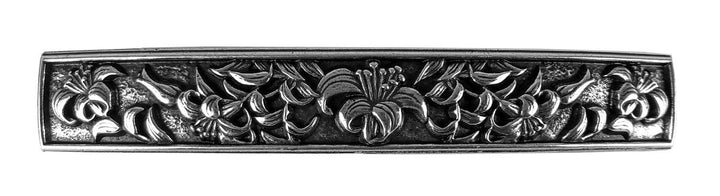 Lily Hair Clip - Large Hand Crafted Metal Barrette Made in the USA with imported French Clips By Oberon Design
