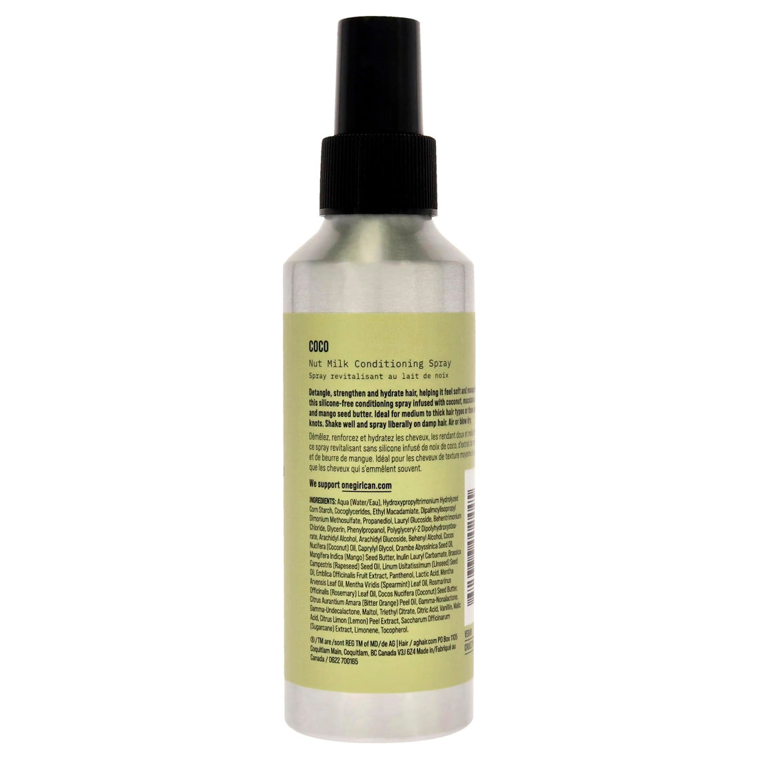 AG Care Coco Nut Milk Conditioning Spray, 5 Fl Oz