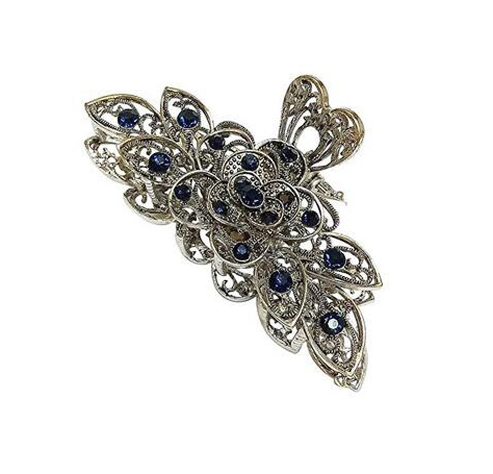 Suoirblss Women Fashion Retro Metal Alloy Rhinestone Large Size Fancy Hair Claw Jaw Clips PinsÃ‚ Ã‚ for Thick Hair (A#)