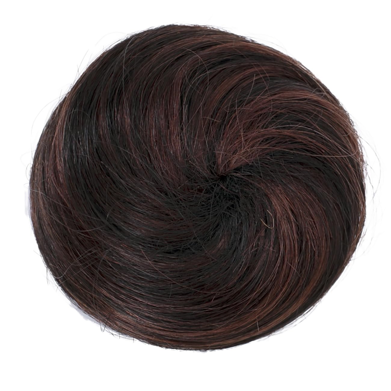 Prettyshop Human Hair dark brown mix # 1BH33 H311l: PRETTYSHOP 100% Human Hair UP DO Ballerina Knoten Donut Bun Topknot Scrunchie Hairpiece Ponytail H311l