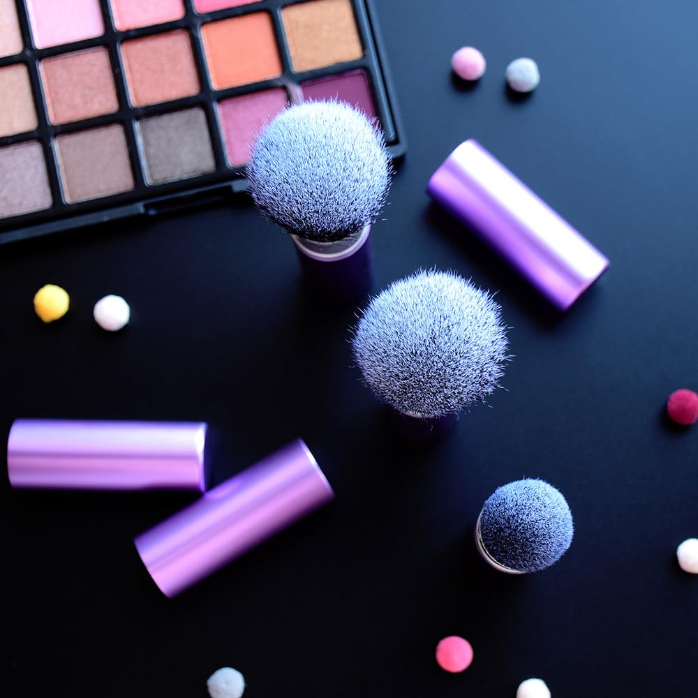 Retractable Angled Face Blush Bronzer Makeup Brush