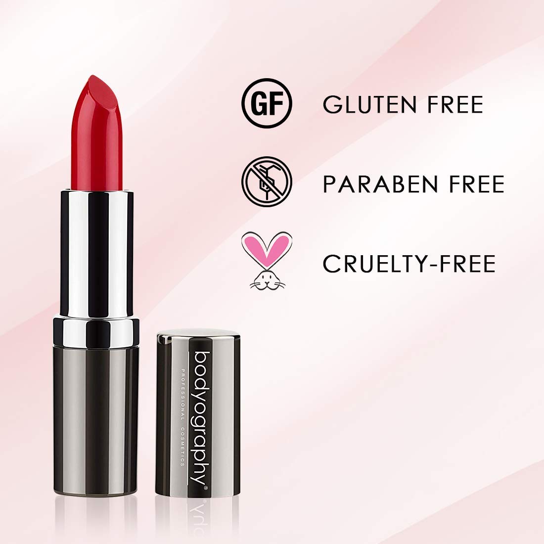 Bodyography Lipstick, Red China, 0.13 Ounce