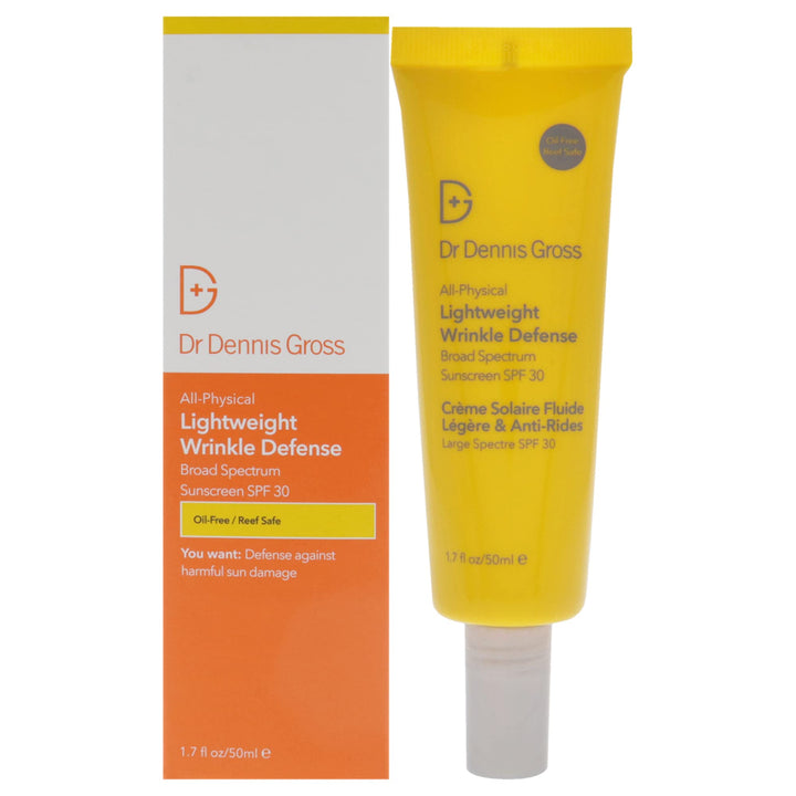 Dr Dennis Gross All Physical Lightweight Wrinkle Defense SPF 30 Sunscreen Unisex 1.7 oz
