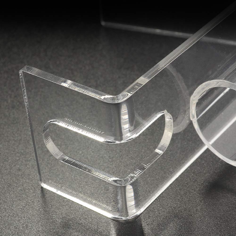 2PCS Tattoo Gun Holder Tattoo Machine Stand Clear Acrylic Coil Tattoo Machine Holder Rack Stand Display Shelf Best for Salon Personal Use
