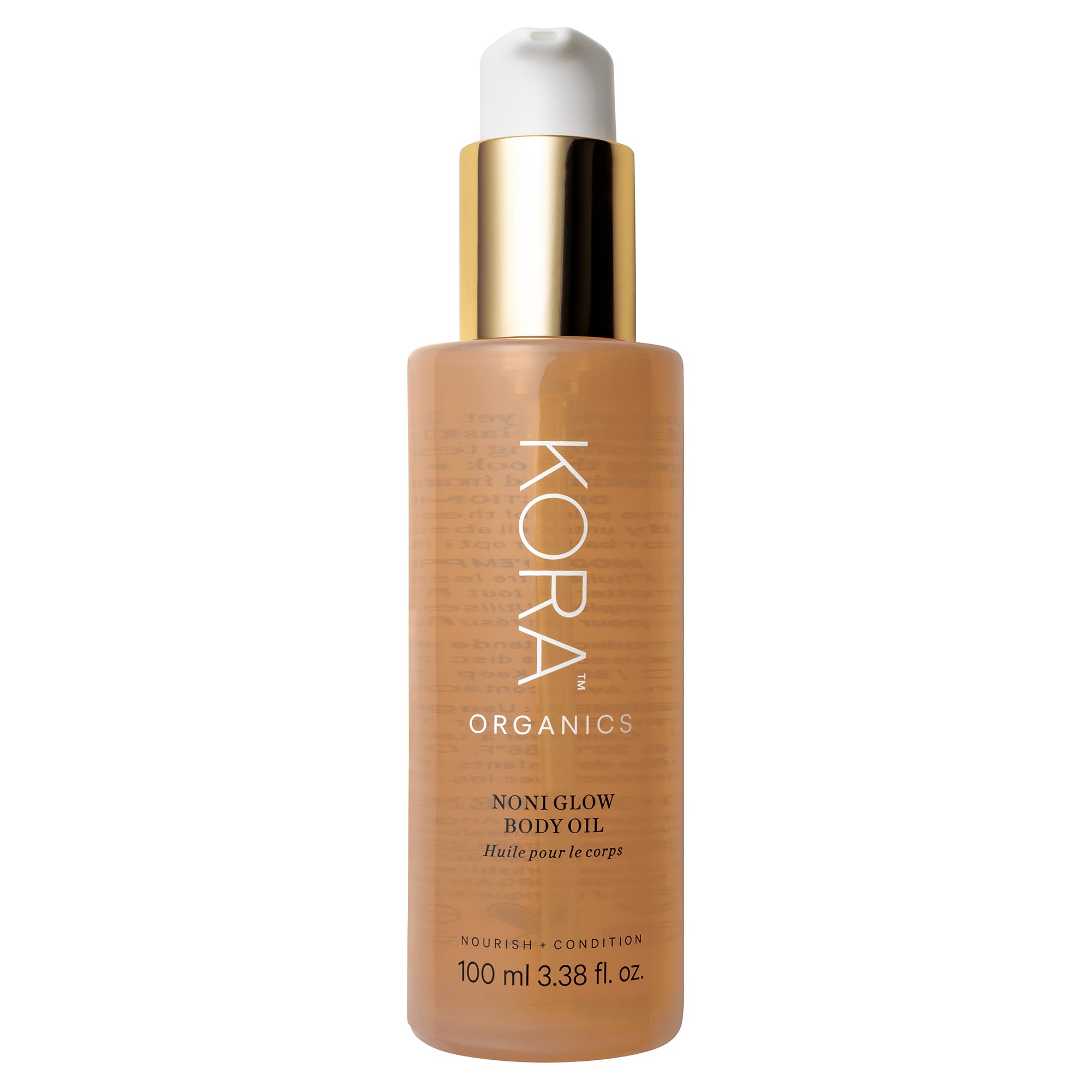 KORA Organics Noni Glow Body Oil, Nourish and Smooth Skin, Certified Organic, Cruelty Free, 3.38 oz