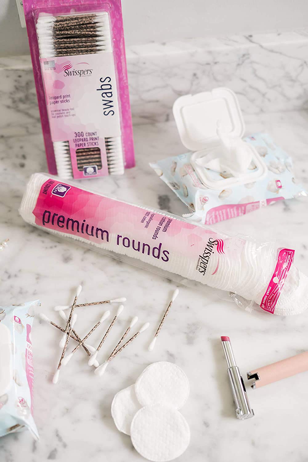 Swisspers Premium 100% Cotton Rounds, 240 Count