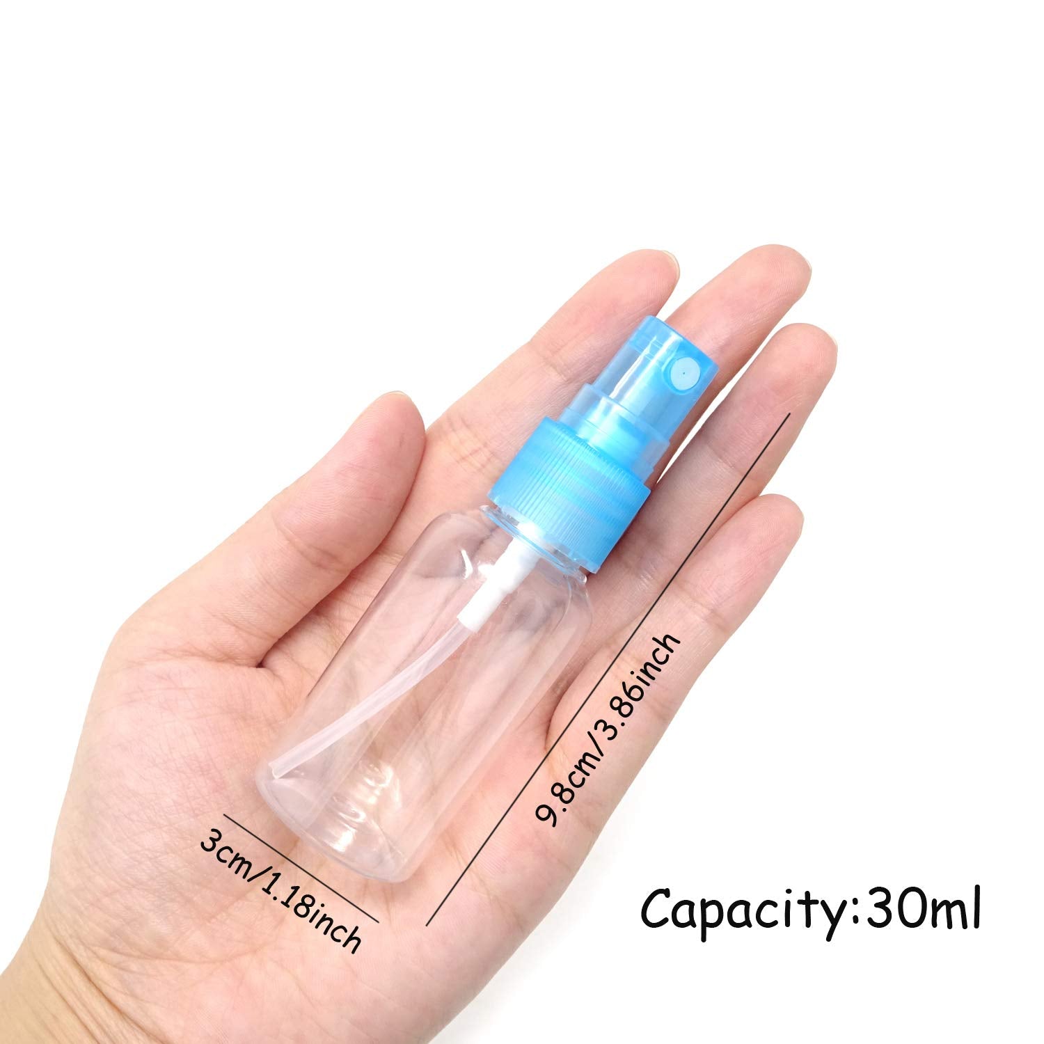 Honbay 4PCS Portable Refillable Plastic Fine Mist Perfume Spray Bottle Transparent Empty Spray Sprayer Bottle Cosmetic Spray Bottles Transparent Travel Small Bottles (30ML)