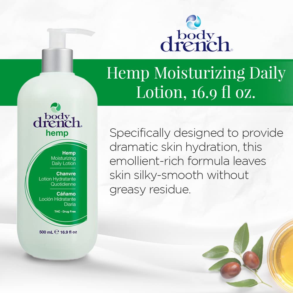 Body Drench hemp Moisturizing Lotion, 16.9 Ounce