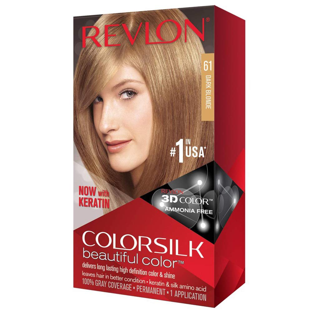 Revlon ColorSilk Beautiful Color, Dark Blonde [61] 1 ea (Pack of 3)
