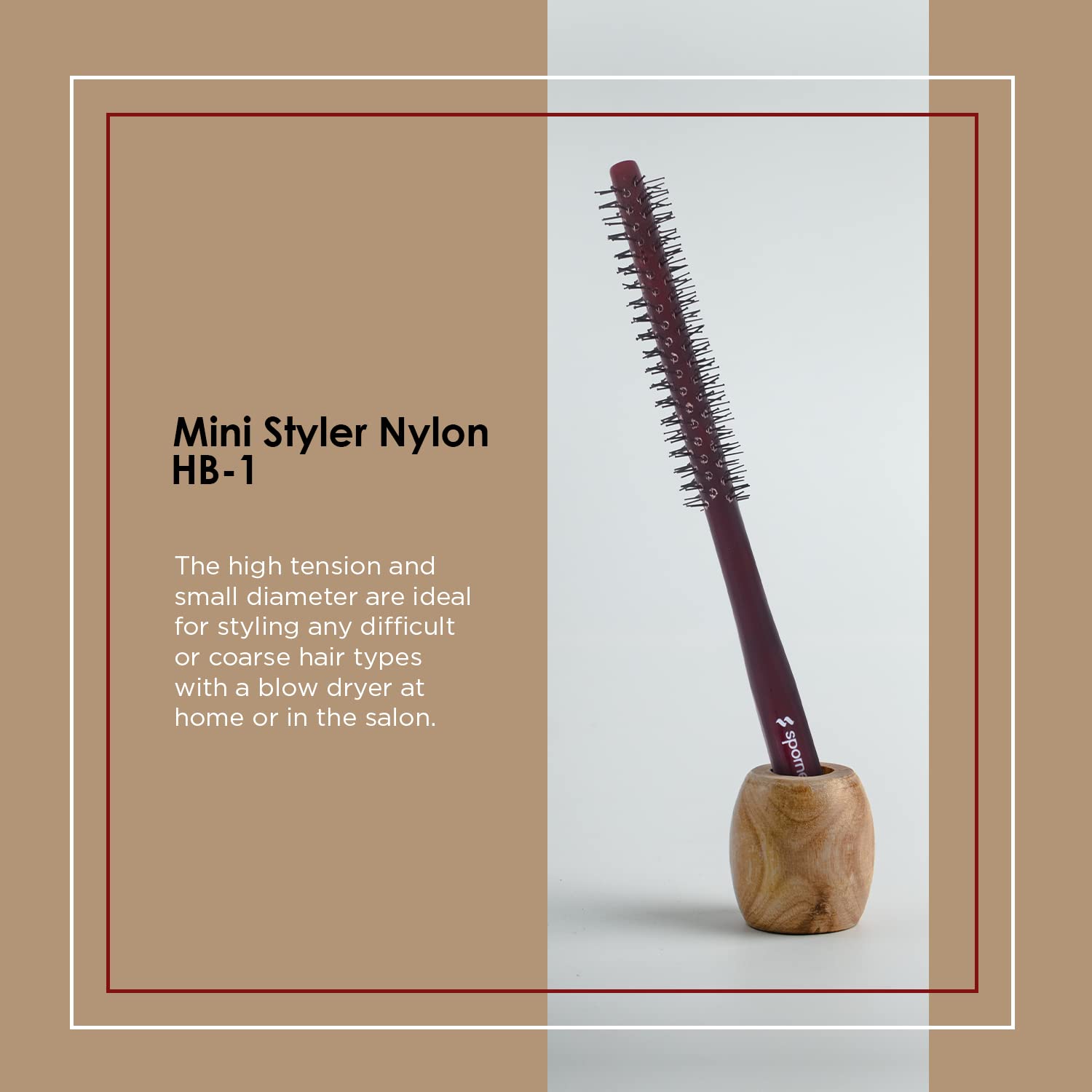 Spornette Mini Round Nylon Brush