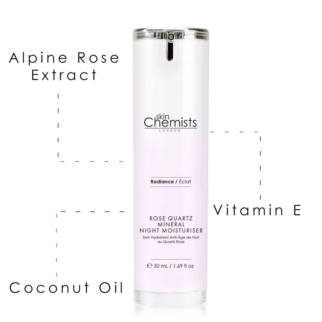 Rose Quartz Mineral Night Moisturiser 50 ml: skinChemists Rose Quartz Mineral Night Moisturiser 50 ml