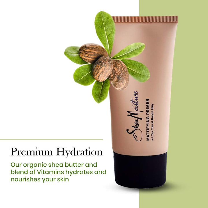 SheaMoisture Mattifying Primer - Matte Face Primer Hydrates and Balances Skin - Made with Organic Shea Butter, Tea Tree and Kaolin Clay (Good for oily, acne prone or sensitive skin) (2 Pack (3.4oz))