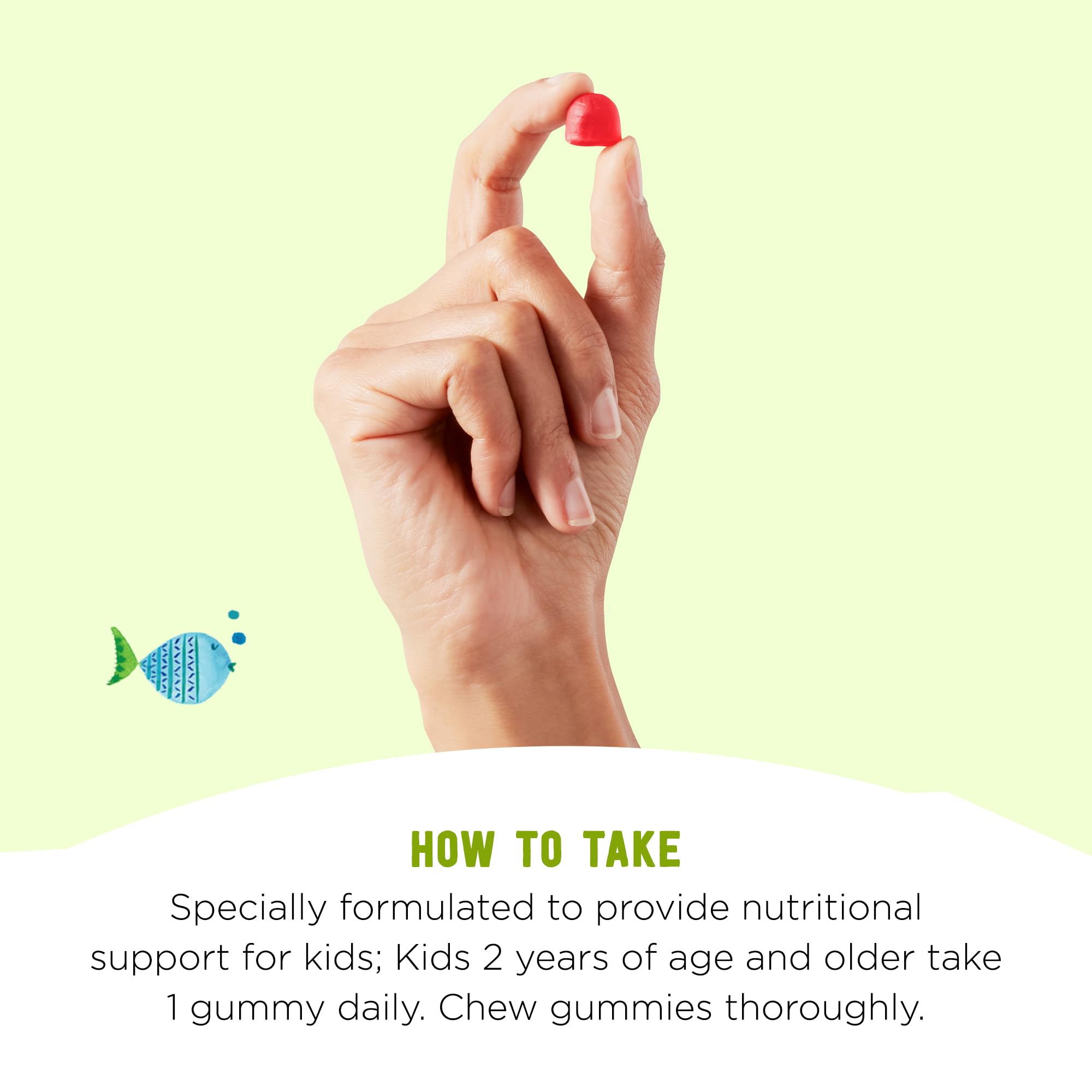 Amazon Brand - Mama Bear Organic Kids Vitamin D3 25 mcg (1000 IU) Gummies per serving, Bone and Immune Health, Strawberry, 80 Count