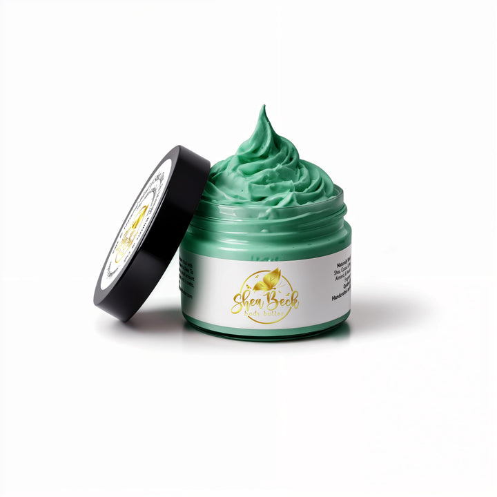 Shea Beck Body Butter Blend: Natural Shea, Cocoa, & Mango w/Jojoba Oil for Radiant Skin and Beard | Moisturizing (4 Oz, Jasmine)