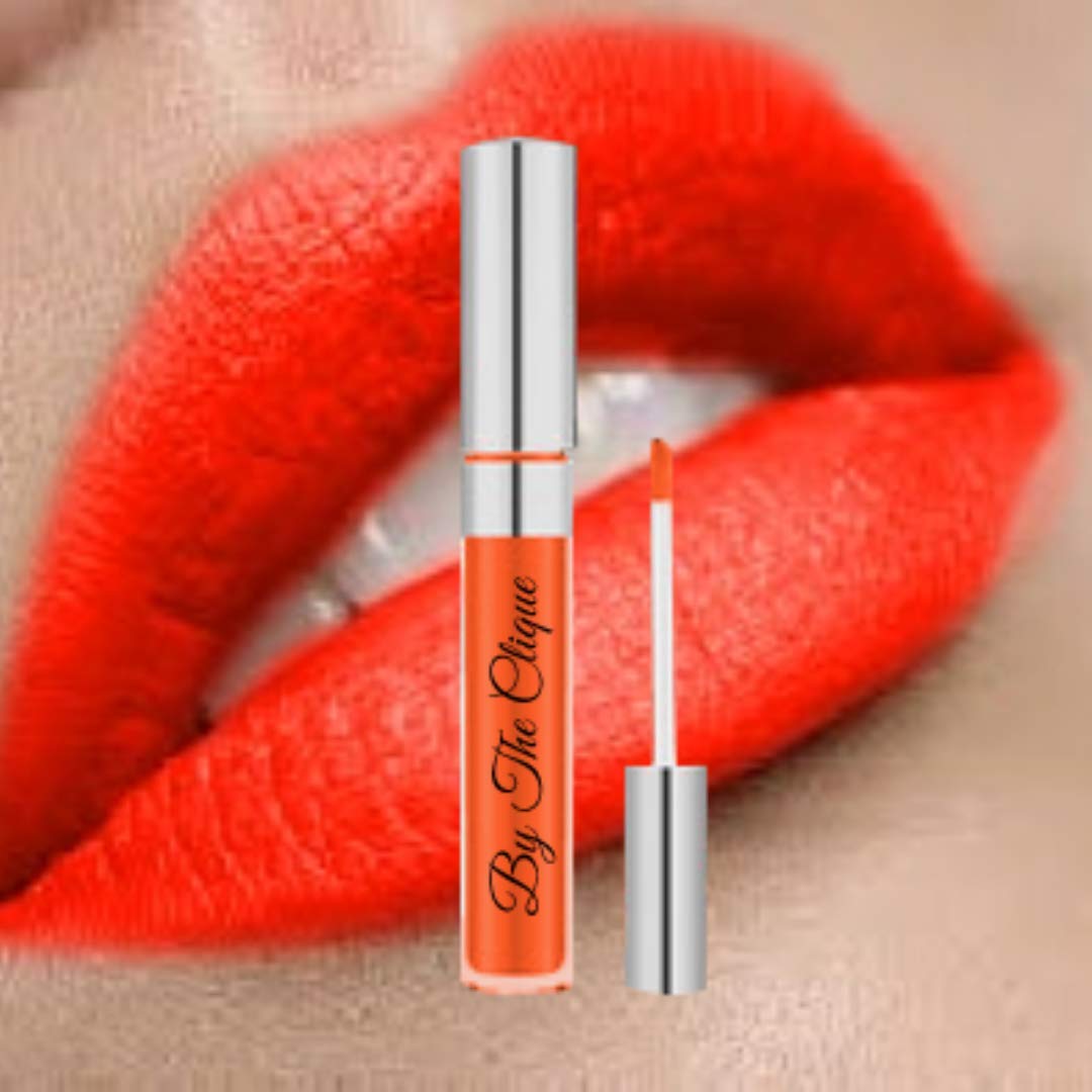 By The CliqueOn Fire Premium Matte Liquid Lipstick | Orange Red Cliquestick