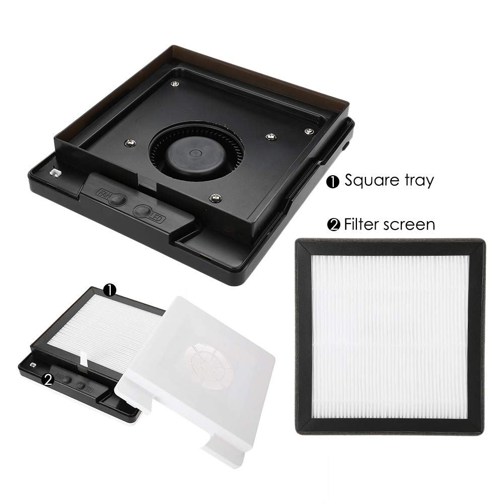 Sonew 2 in 1 Powerful Nail Dust Suction Collector 60W Strong Power Nails Fan Dust Remover Collector Manicure Vacuum Cleaner Telescopic Tube Retractable Elbow Design(US Plug)