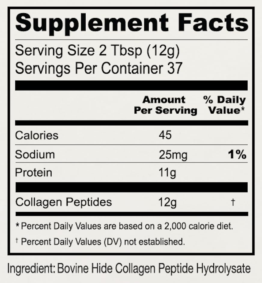 Anthony's Collagen Peptide Powder, 1 lb, Pure Hydrolyzed, Gluten Free, Keto and Paleo Friendly, Grass Fed, Unflavored, Non GMO
