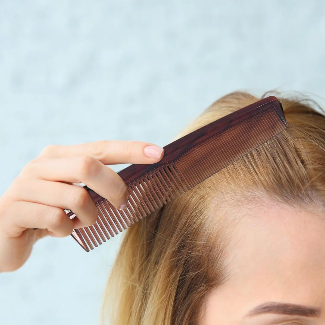 GBS Grooming Comb Combo - 5 Tortoise Unbreakable Pocket Comb Comes with All Fine Black Pocket Comb & Coarse/Fine Pocket Comb by GBS