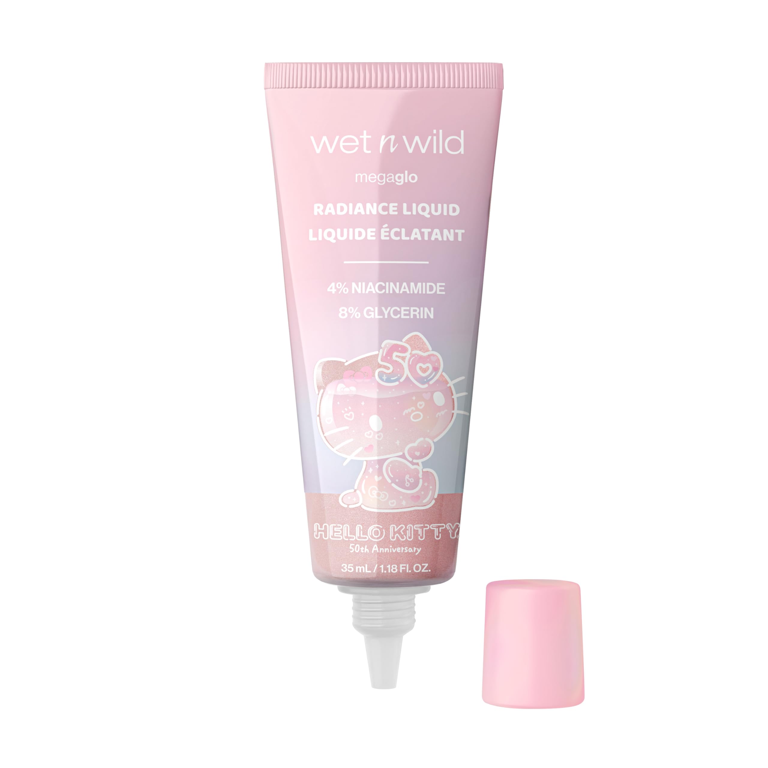 wet n wild Hello Kitty Radiance Liquid, Nourishing Niacinamide & Glycerin Infused Formula, Natural Multi-Functional Glow, Cruelty-Free & Vegan