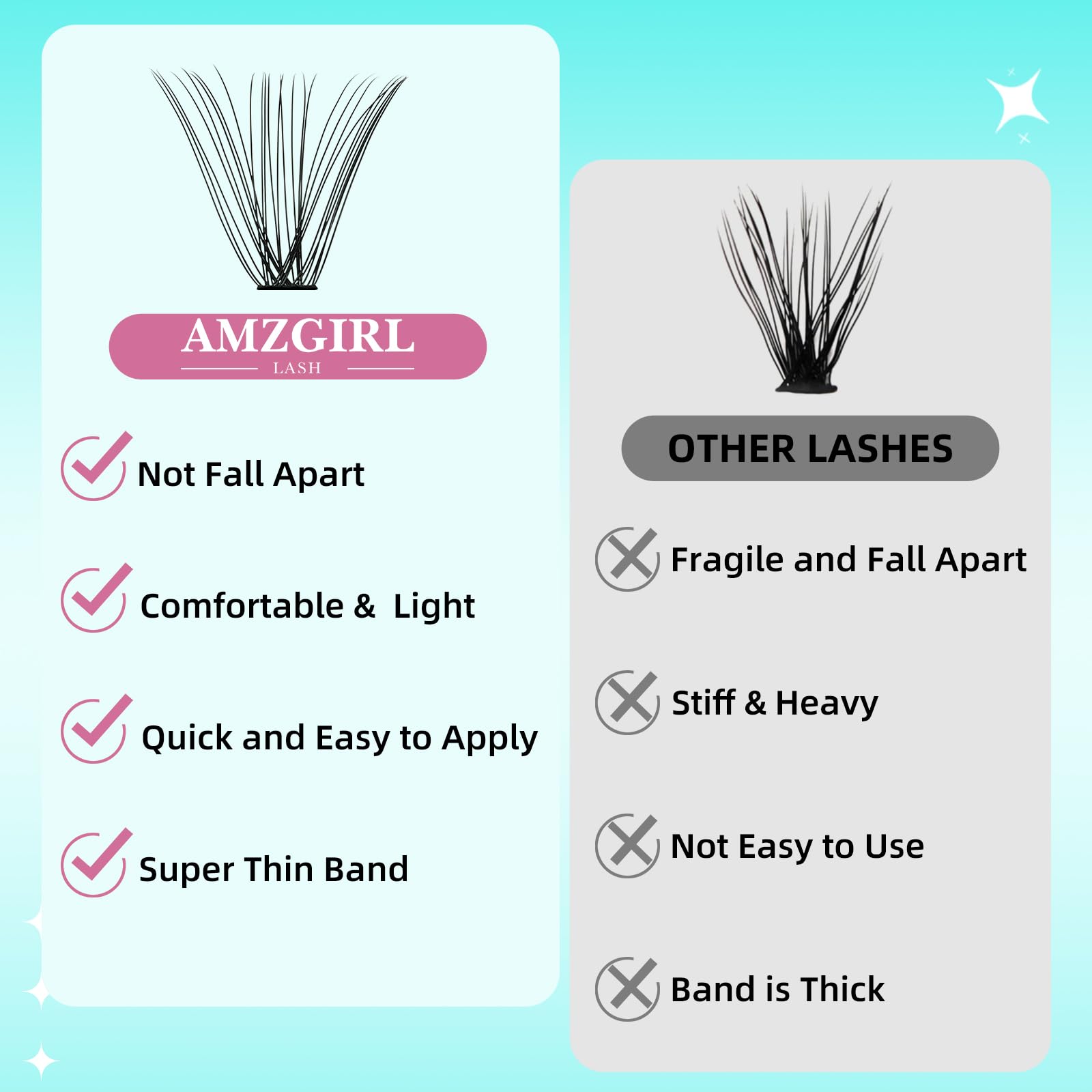 Lash Clusters Wispy 280PCS Eyelash Extension 70D Cluster Lashes Individual Lashes DIY Lash Extension Natural Look Cluster Eyelash Extensions Soft False Eyelashes at Home for Beginners(12mm)