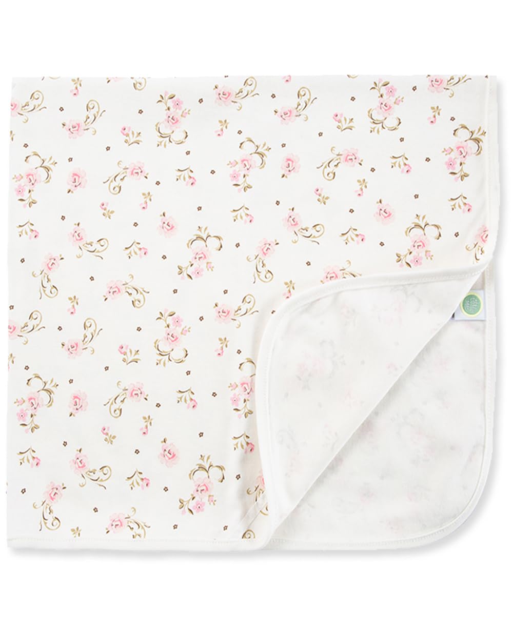 Little Me baby girls nursery swaddling blankets, Vintage Rose, One Size US
