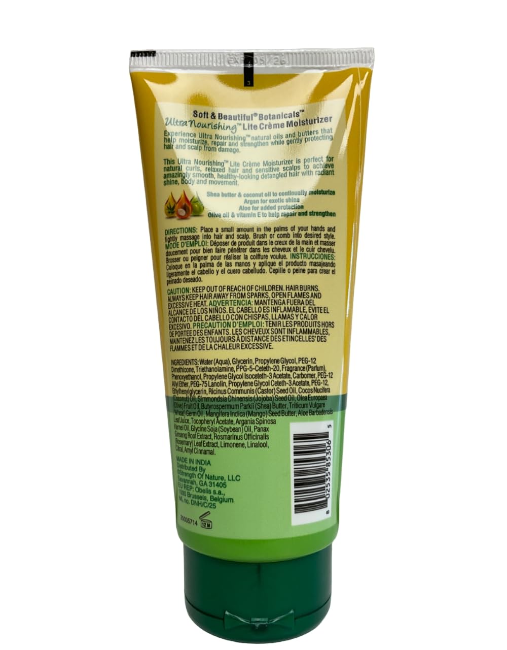 Soft & Beautiful Botanicals Ultra Nourishing Lite Creme Moisturizer 6oz (2 Pack)