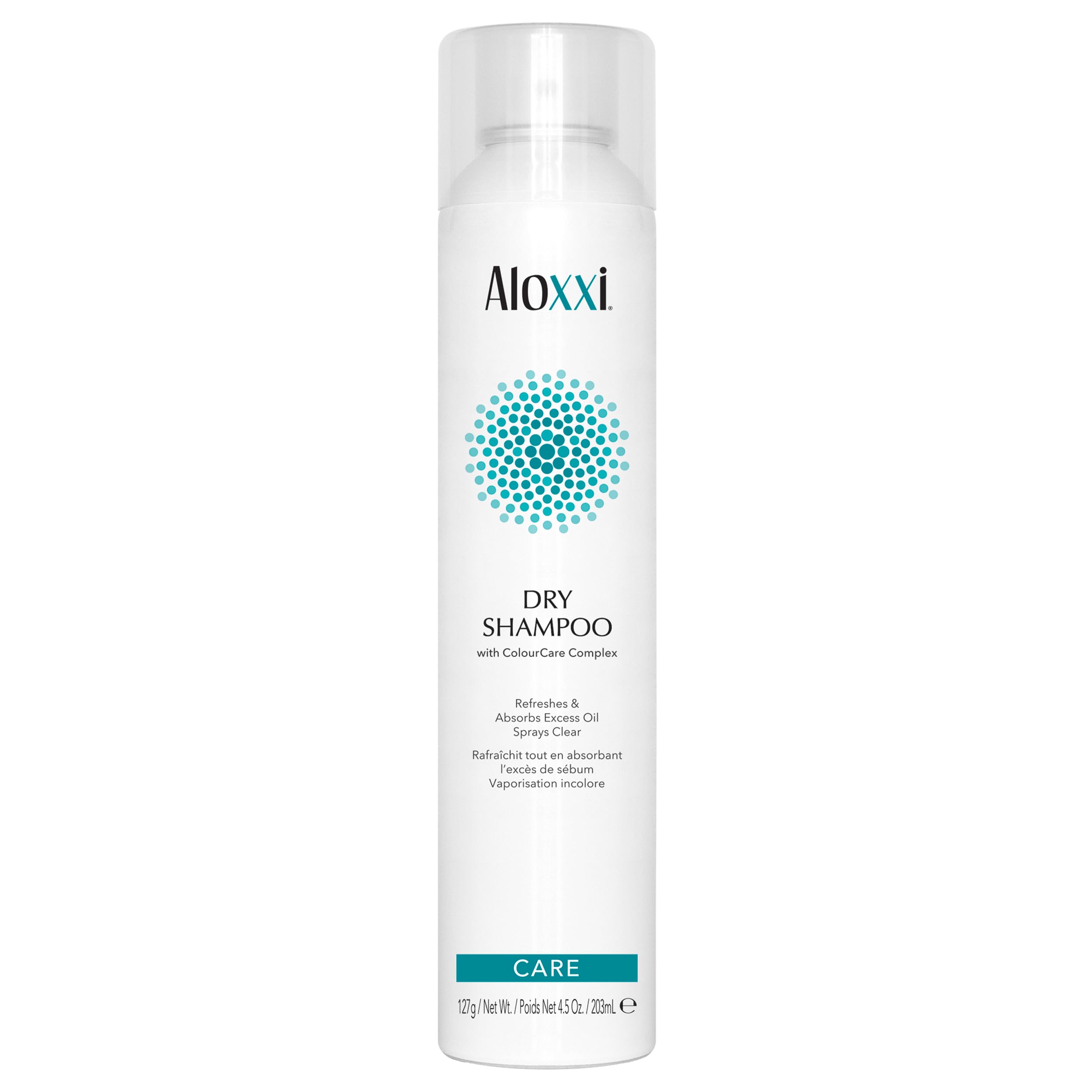 ALOXXI Dry Shampoo - Sprays Clear, Even on Dark Hair with Fragrance of Green Apple and Herbs - Absorbs Excess Oil and Refreshes Hair, 4.5 Fl. Oz