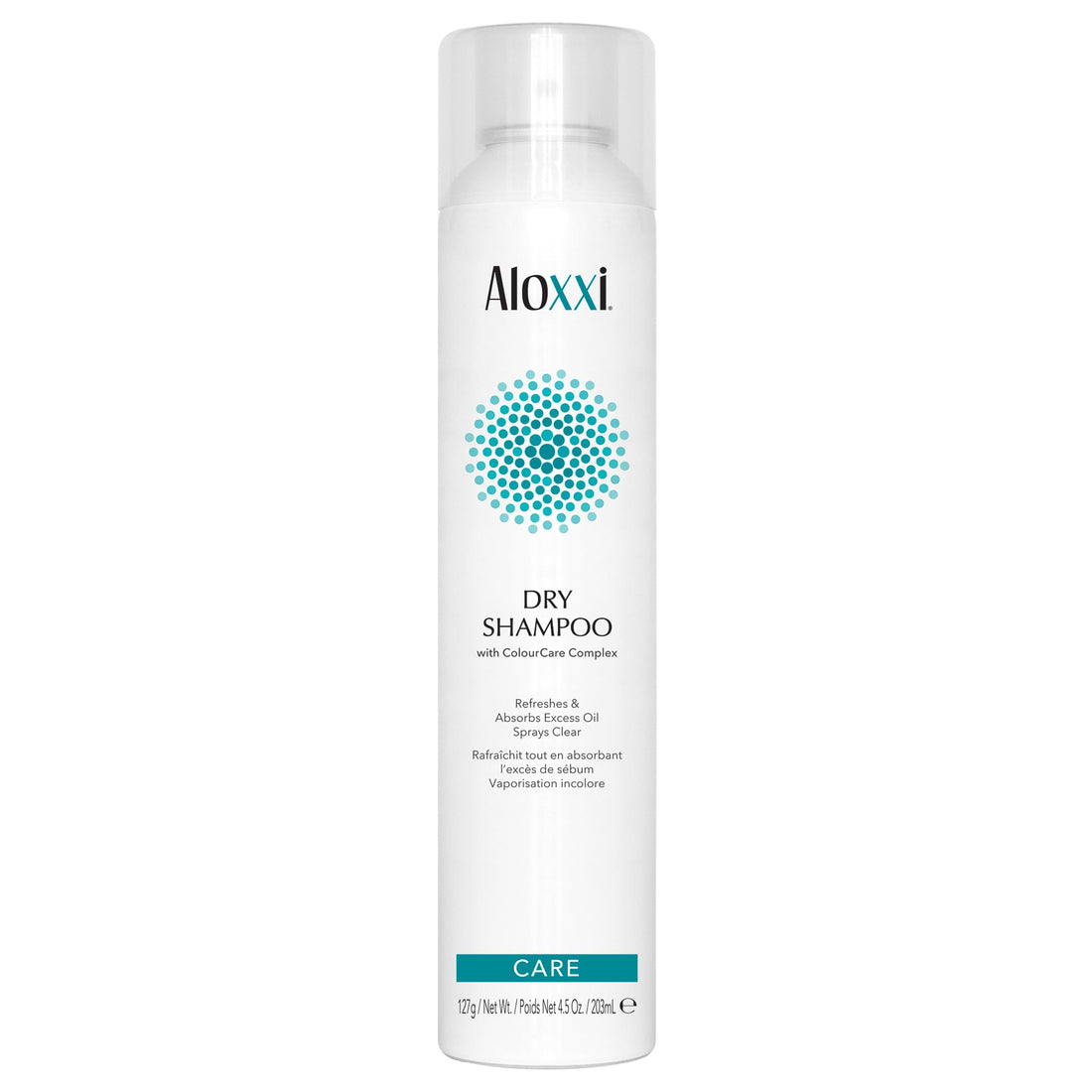 ALOXXI Dry Shampoo - Sprays Clear, Even on Dark Hair with Fragrance of Green Apple and Herbs - Absorbs Excess Oil and Refreshes Hair, 4.5 Fl. Oz