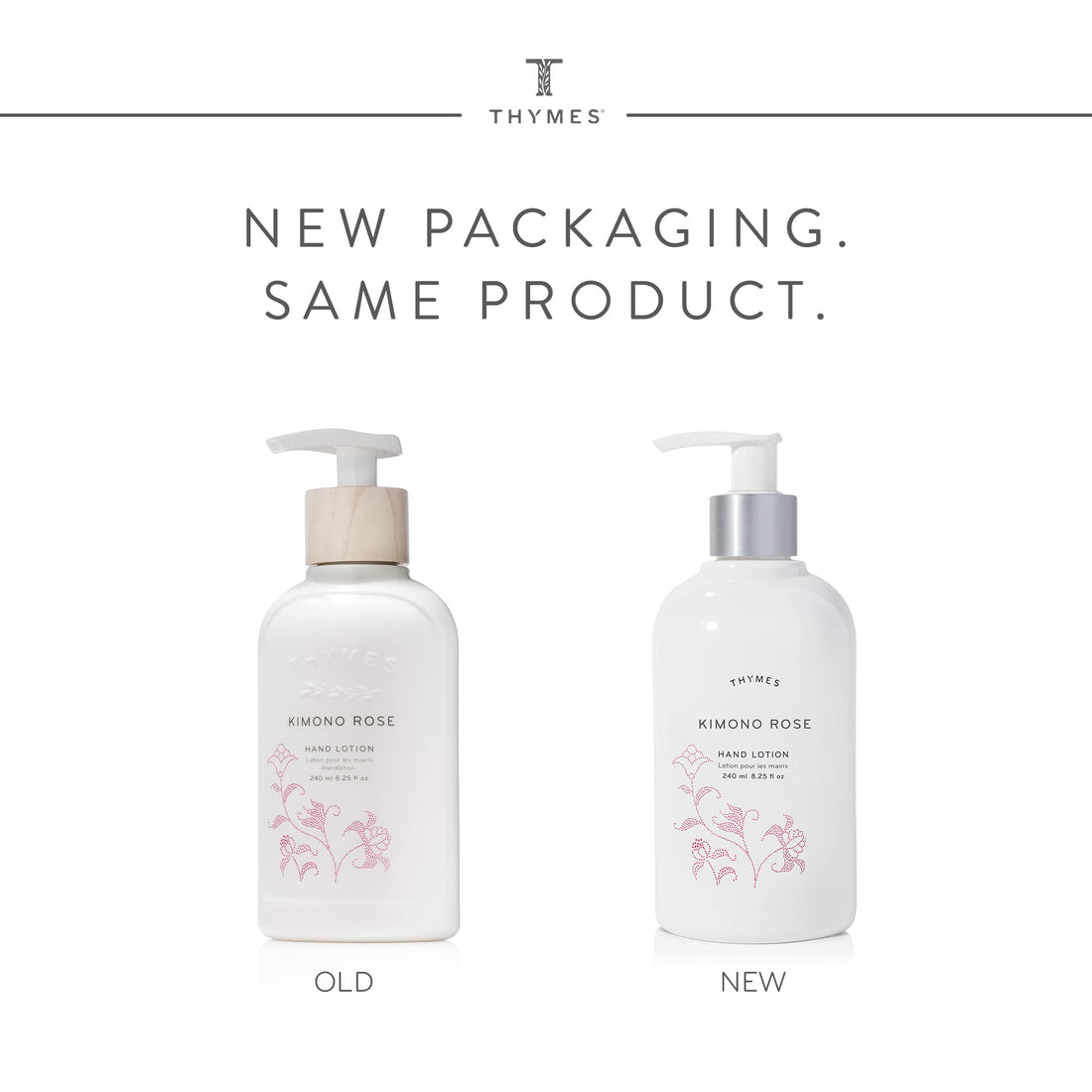 Thymes Hand Lotion, Kimono Rose, 8.25-Ounce Pump Bottle