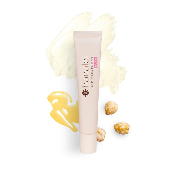 Lip Treatment (Rose) by Hanalei, Made with Kukui Oil, Shea Butter, Agave, and Grapeseed Oil Soothe Dry Lips, 15g (Cruelty free, Paraben Free) MADE IN USA