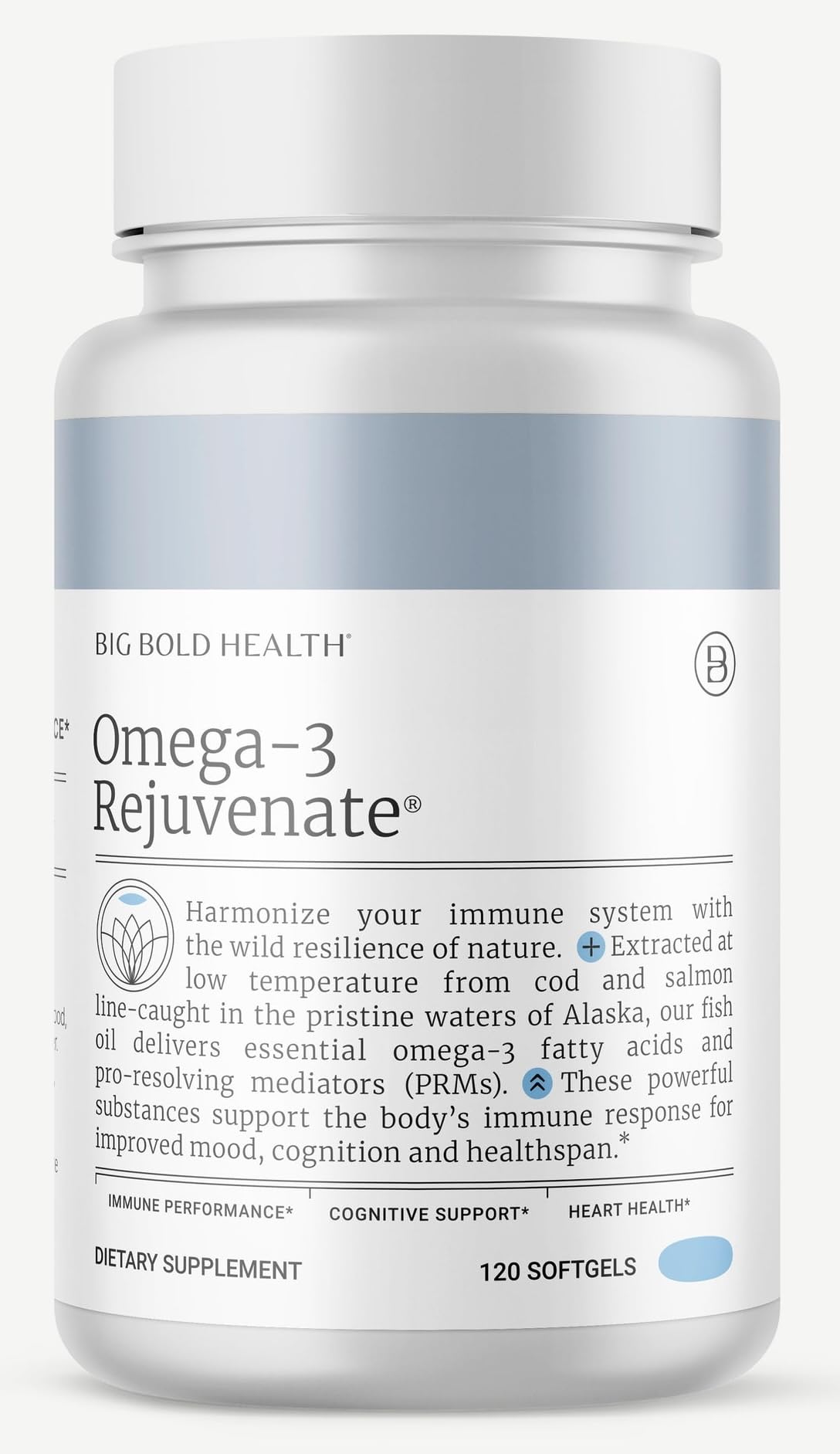 2 Month Supply - Omega-3 Rejuvenate Fish Oil Supplement, Wild Alaskan Cod and Sockeye Salmon Fish Oil, Lemon Flavor —Omega-3 Fatty Acids with EPA, DHA, & DPA— 120 Softgels