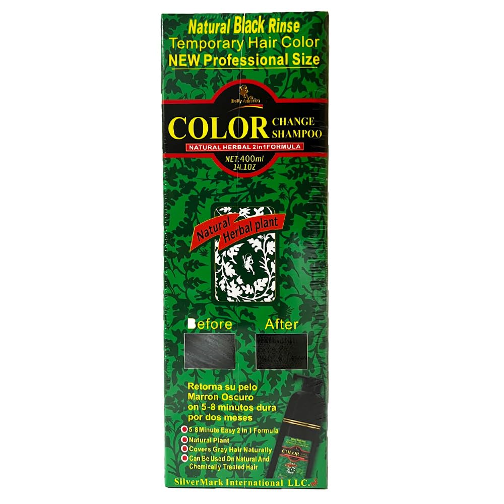 Deity Shampoo Color Change Kit Natural Herbal Black - Professional Size 14.1oz, 400ml…