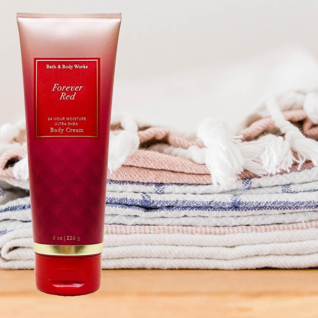 Bath & Body Works FOREVER RED Ultra Shea Body Cream 8 Ounce (Packaging Varies)