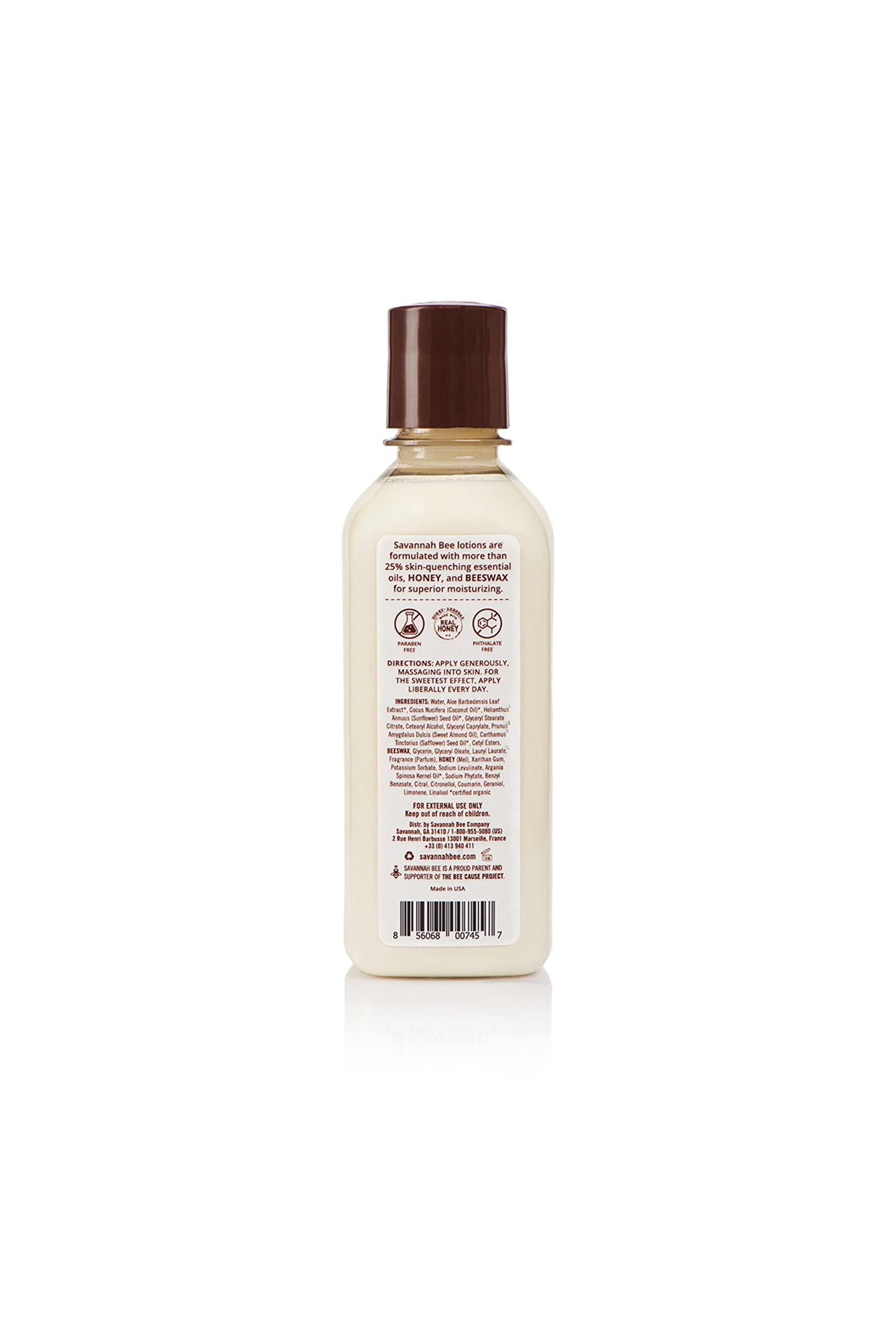 Savannah Bee Company Honey Body Lotion - All Natural Body Lotion for Women and Men