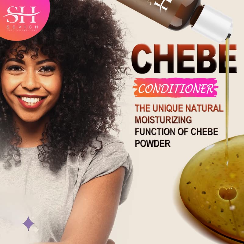 SEVICH Naturals Chebe Shampoo & Conditioner Set - with 100% African Chebe Essence Powder, Thin Loss Hair Treatment, Moisture&Repair Damaged Hair Root, Scalp Skin Refresh 2Pcs