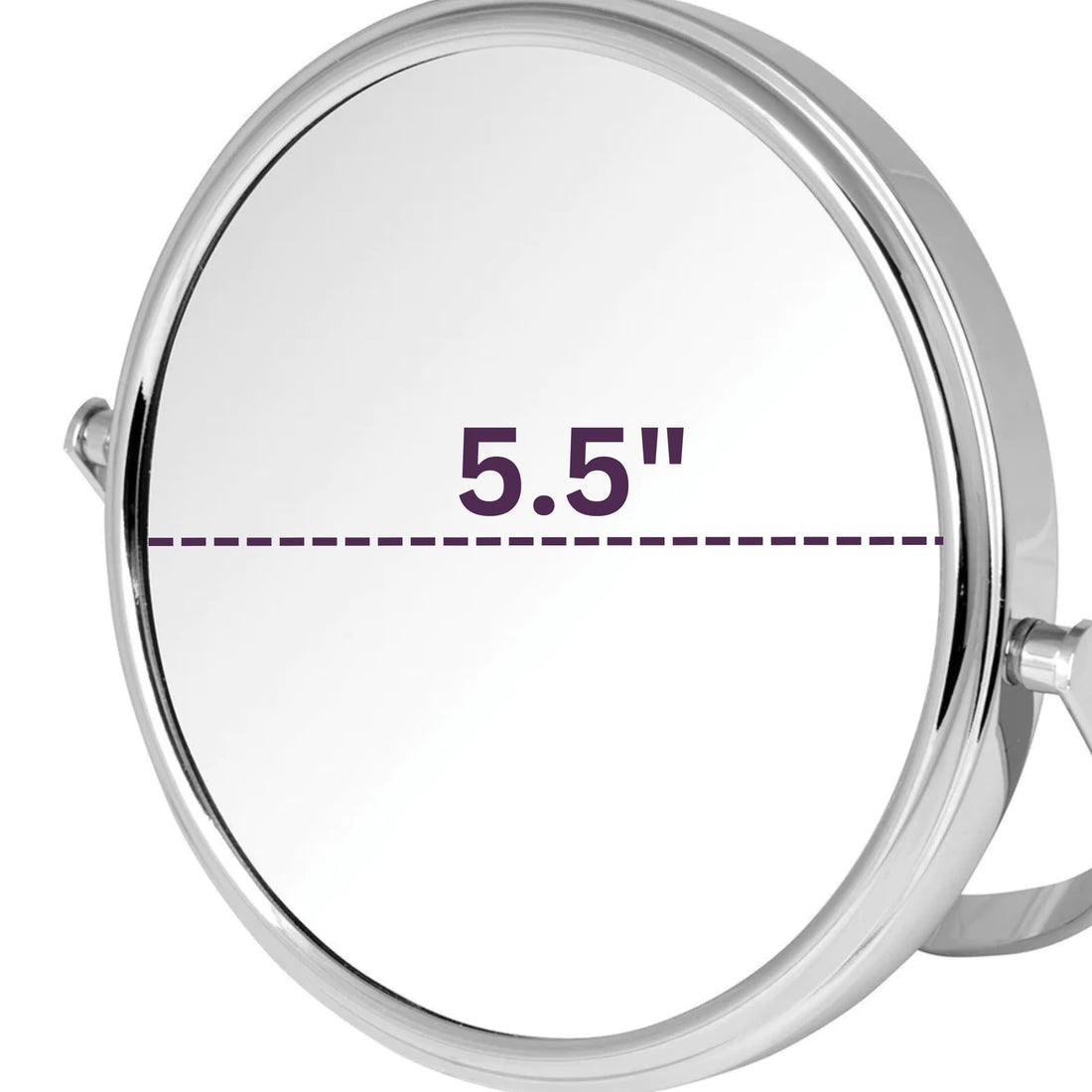 Jerdon MC109C Dual-Sided 5X/1X Magnification Table Top Makeup Mirror, Chrome Finish
