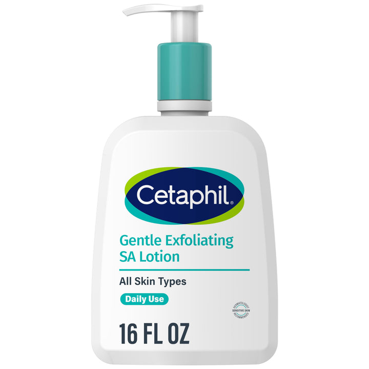 Cetaphil Gentle Exfoliating SA Lotion, Lightweight Moisturizer for All Skin Types, 16 Fl oz Pump Bottle, Salicylic Acid, Mandelic Acid & Gluconolactone, Gently Exfoliates, Dermatologist Recommended Br