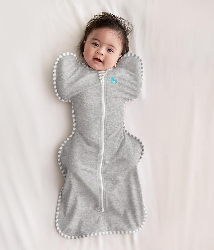 Love to Dream Swaddle UP, Baby Sleep Sack, Self-Soothing Swaddles for Newborns, Improves Sleep, Snug Fit Helps Calm Startle Reflex, New Born Essentials for Baby, 1.0 TOG, 5-8.5 lbs, Gray