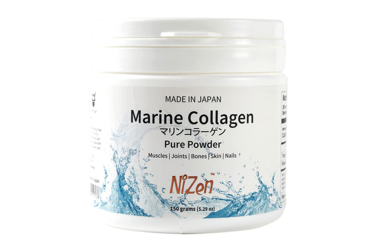 Nizen Marine Collagen Pure Powder, Hydrolyzed Peptides Easy-to-Digest Amino Acids Supplement. Unflavored. Non-Clumping. Made in Japan. 5.29oz