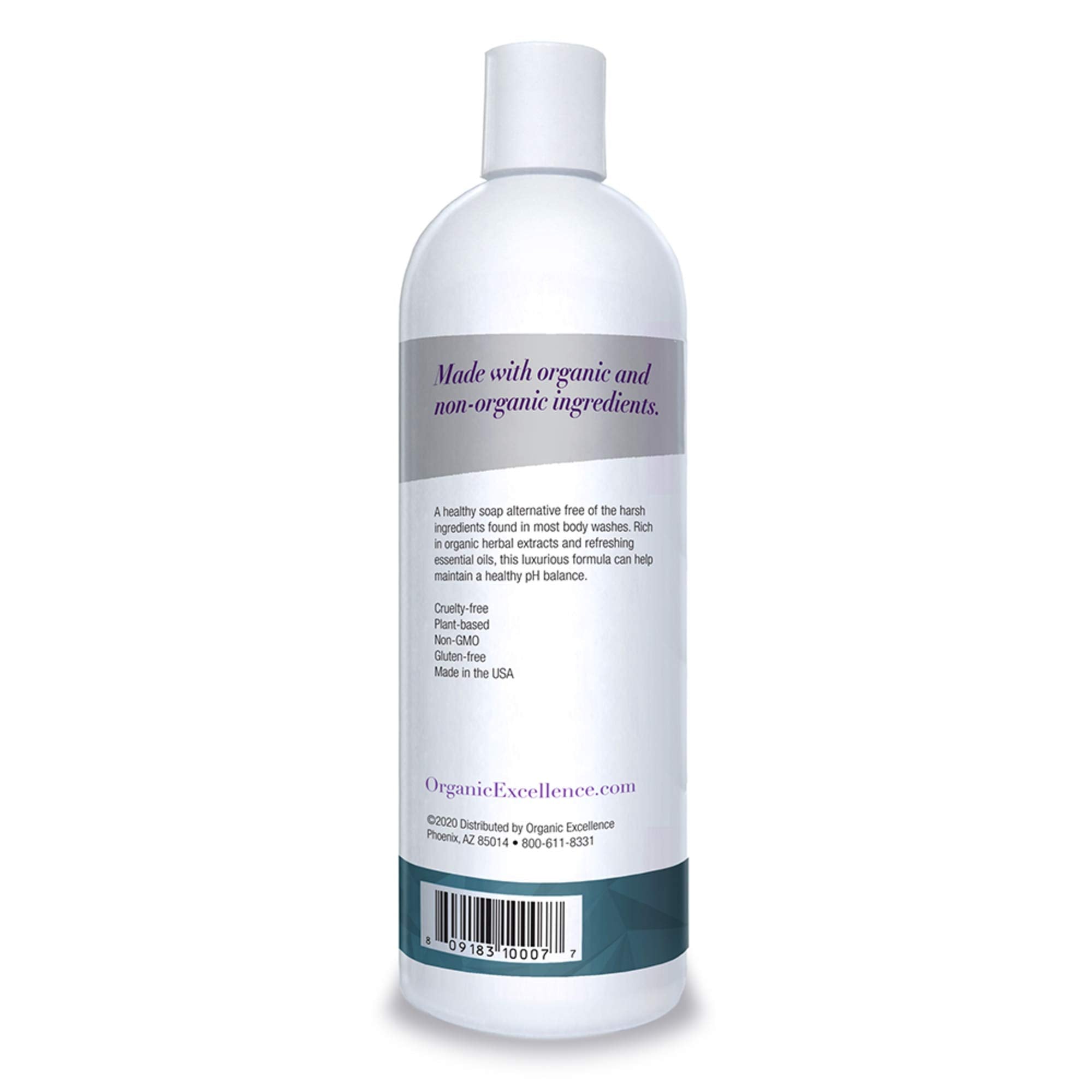 Organic Excellence Spearmint Body Wash For All Skin Types - Natural Soap Alternative - Sulphate and Paraben Free
