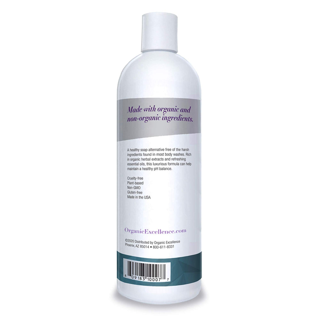 Organic Excellence Spearmint Body Wash For All Skin Types - Natural Soap Alternative - Sulphate and Paraben Free