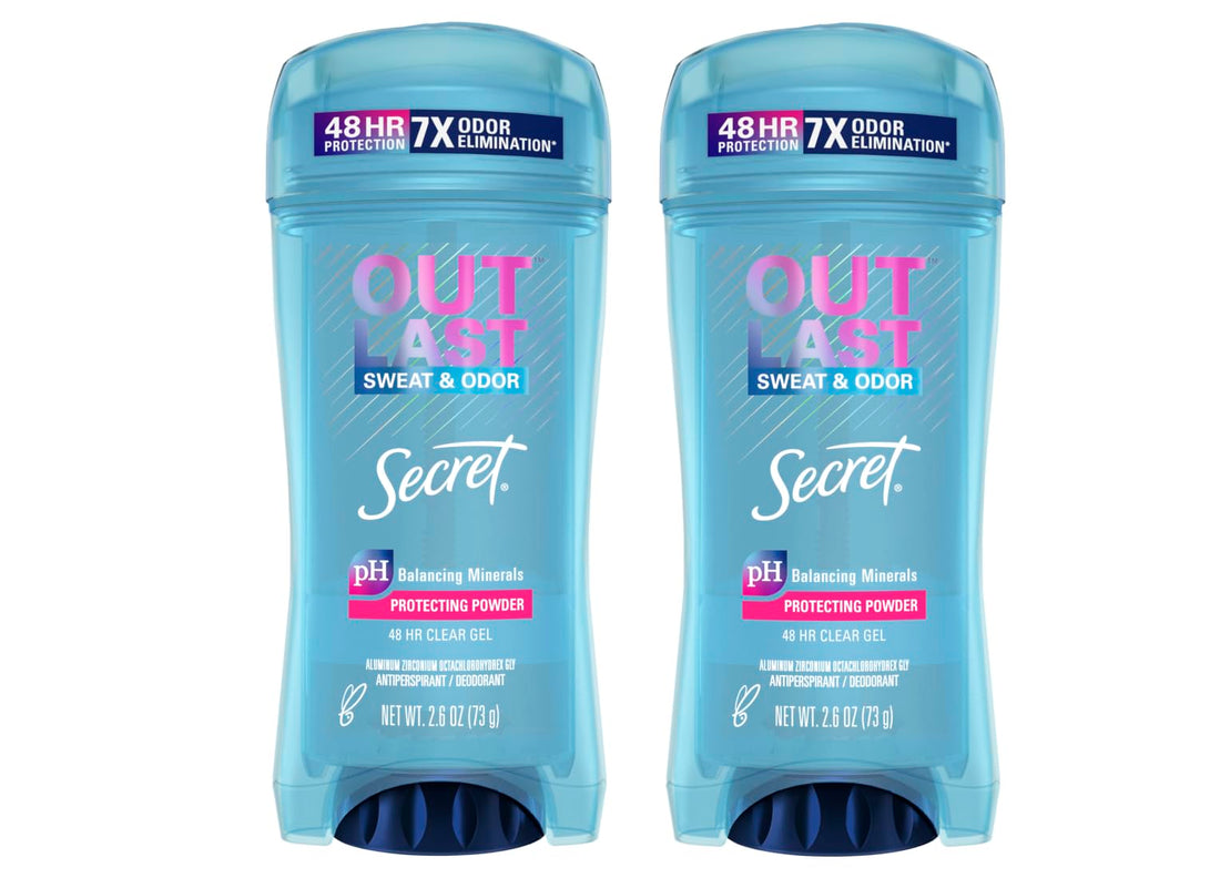 Secret Outlast Clear Gel A/P Deodorant Protecting Powder 2.7 oz. (Pack of 2)