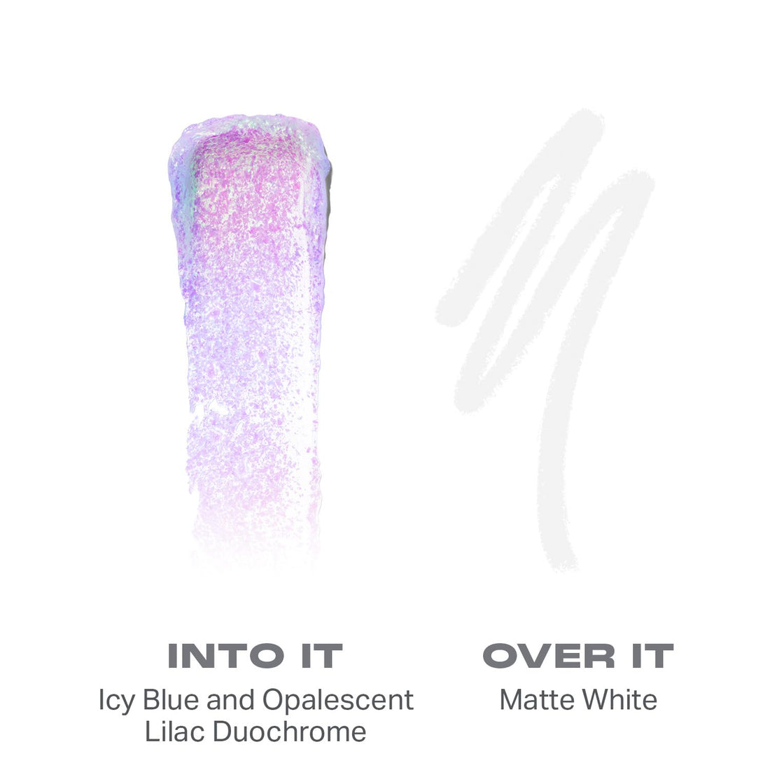 Morphe Mixed Signals Dual-Ended Eyeshadow Stick - Cream Eyeshadow Pigment & Chrome Liquid Flakes for Bold, Layered Eye Makeup Looks - Into It/Over It (0.96 oz)