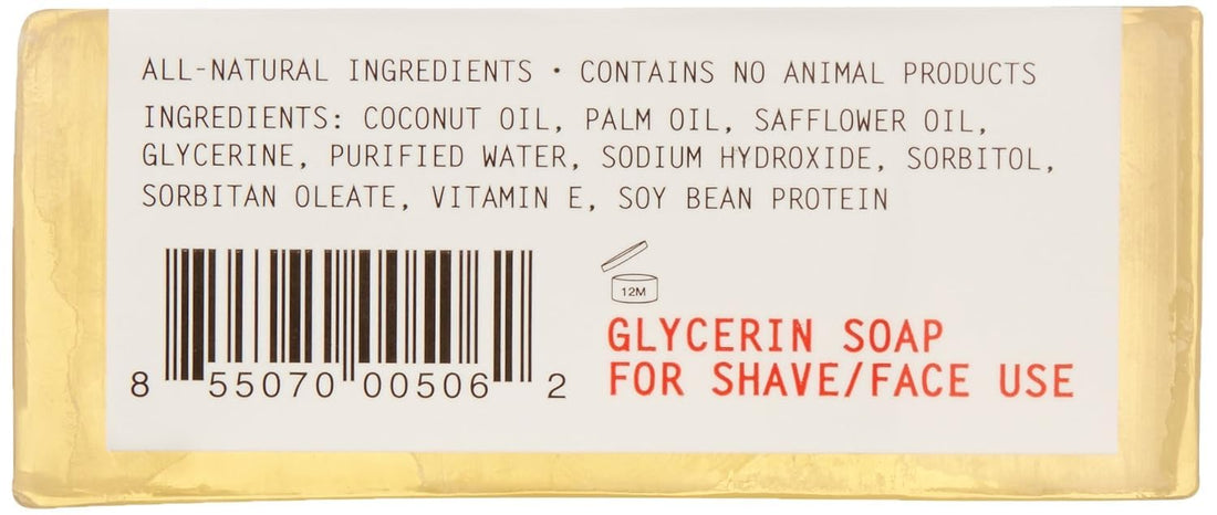 Imperial Barber Glycerin Soap Two in One Cleansing & Shaving Bar Soap 6.2 oz -Made in the USA