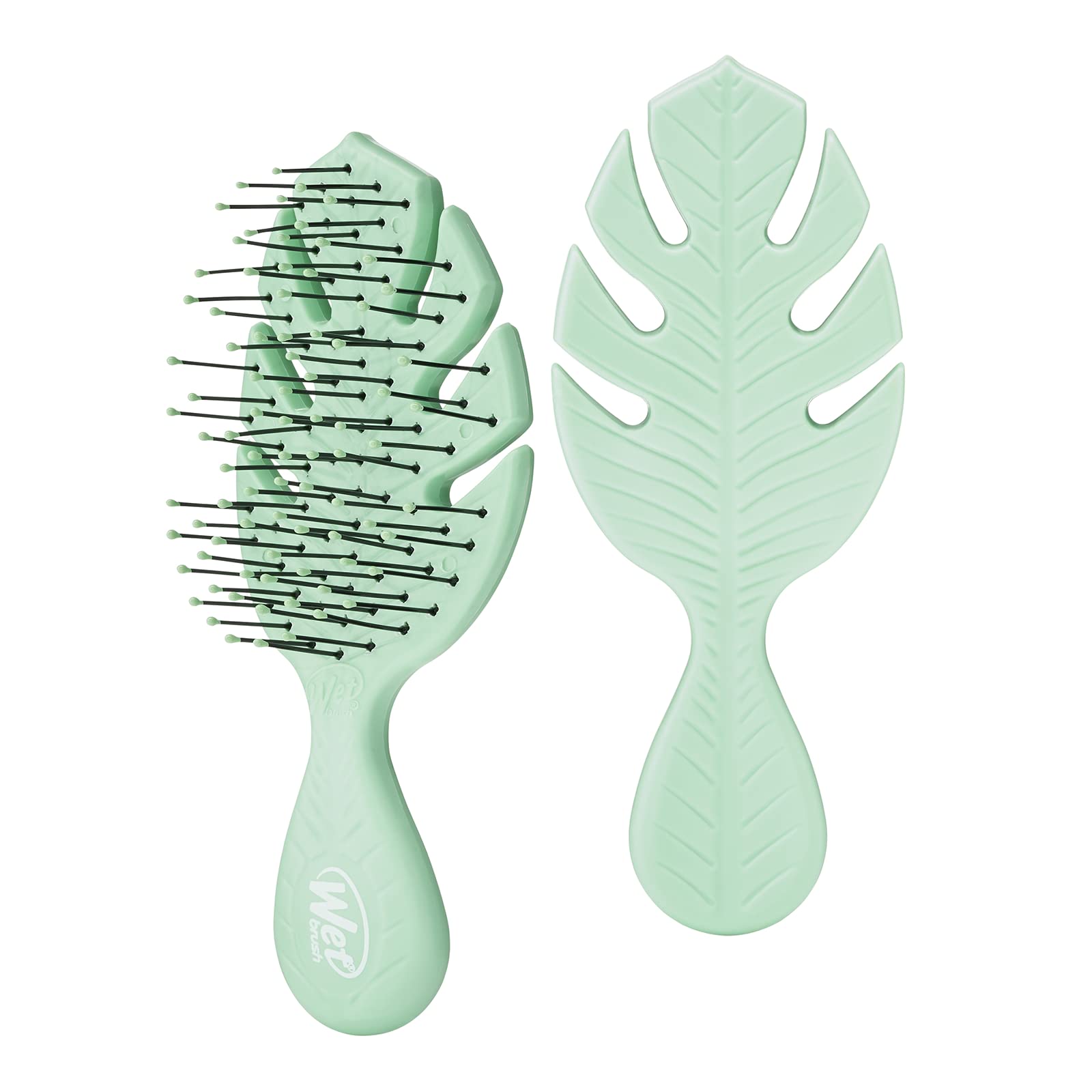 Wet Brush Go Mini Detangler Detangling Travel Hair UltraSoft IntelliFlex Bristles Glide Through Tangles with Ease Gently Loosens Knots While Minimizing Pain Split Ends ad Breakage, Green